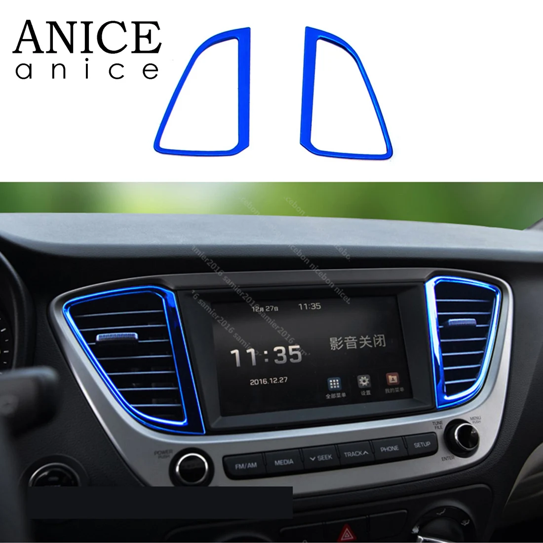 Вентиляционное отверстие приборной панели для кондиционера крышка Hyundai Accent