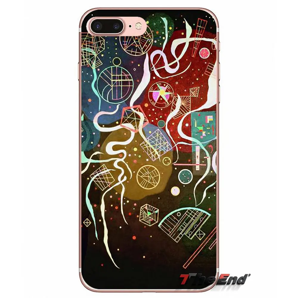 Василий Кандинский абстрактный художественный мягкий чехол для iPhone X 4 4S 5 5C SE 6 6S 7 8