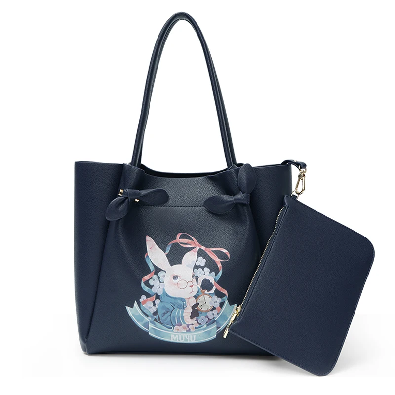 

Women Bag Leather Embroidery Shoulder Bags Girl Handbags Female Totes Braccialini Style Cartoon Clutch Cross Body Bags Tote Bag