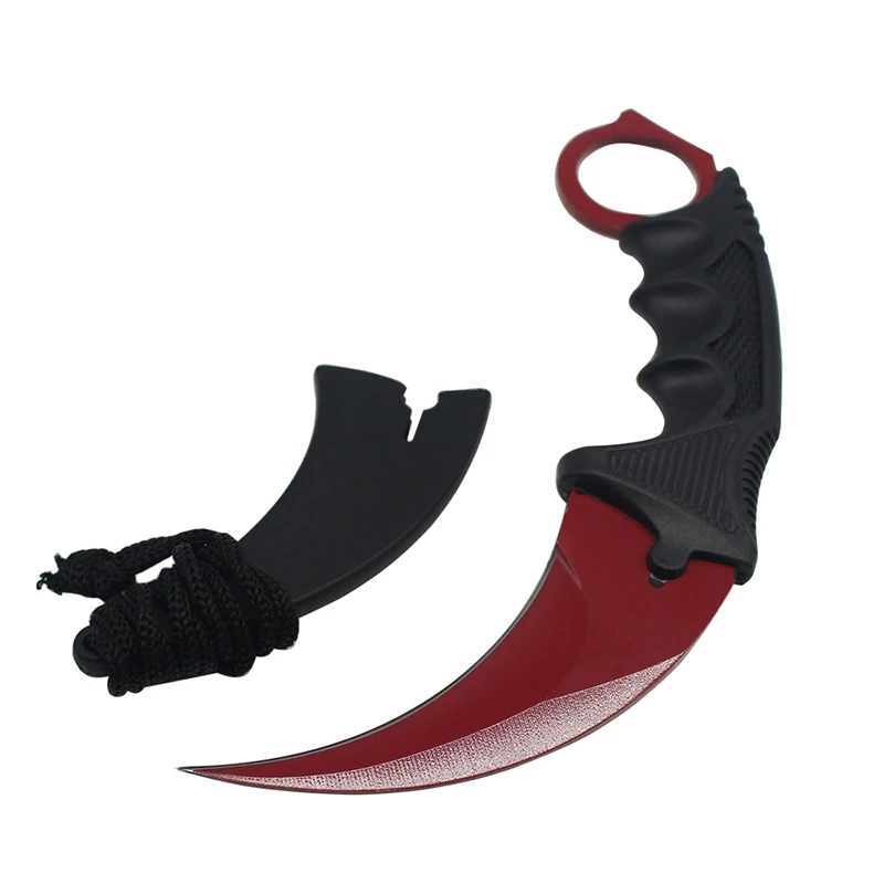 CS Cold Karambit нож CS GO контр страйк ножи для выживания охотничий нож инструменты для кемпинга с оболочкой для охоты на открытом воздухе