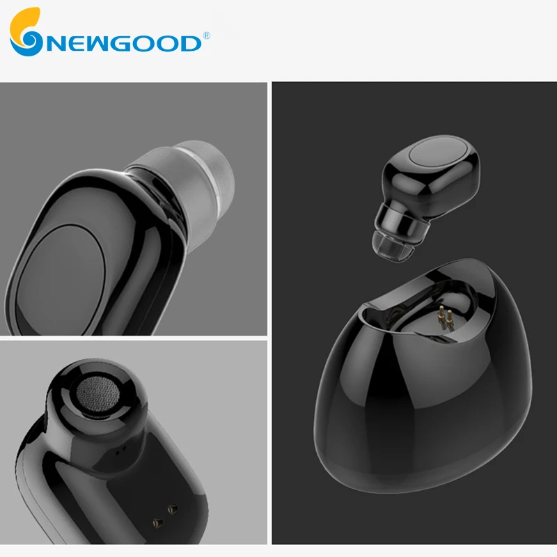 Bluetooth наушники с микрофоном Беспроводной гарнитура вкладыши мини в ухо динамик