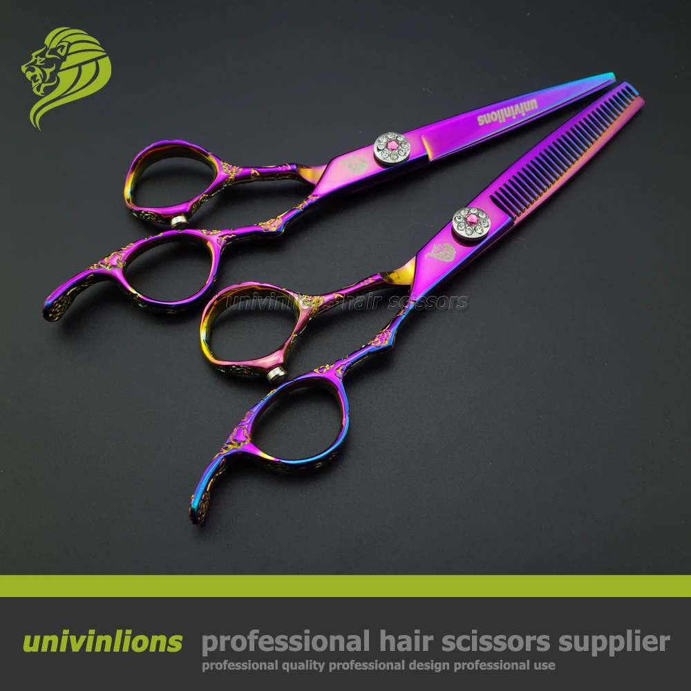 Титановые Розовые ножницы для волос 6 дюймов стрижки Профессиональный