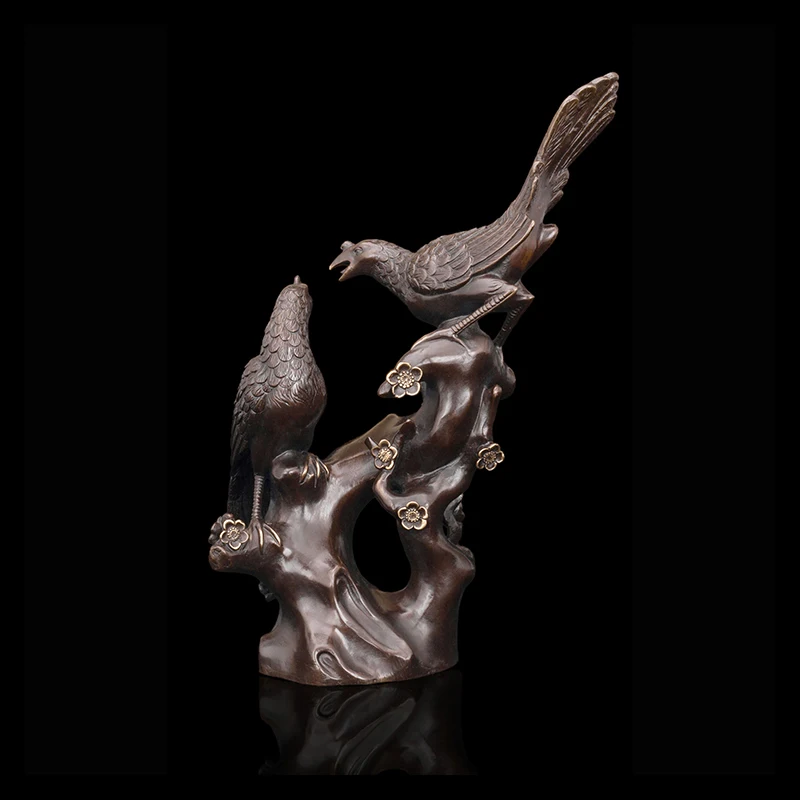 

ArtsHom HD057 House Hotel Decoration Bronze Animal Bird Art Decor Chinese Birds Bronze Statue Sculpture Figurines