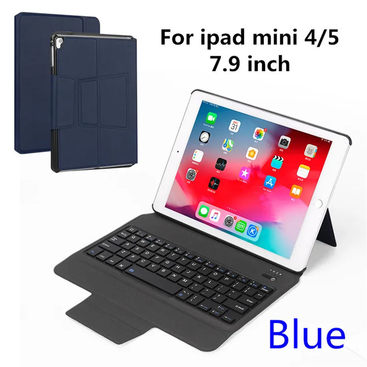 mini-45-2blue Kemile ультра тонкий чехол-клавиатура для iPad 9,7 / Pro 9,7 Air 9,7 для mini 5 7,9 дюймов для iPad Air 3 10,5 Pro 11 12,9 чехол - Цвет: mini-45-2blue