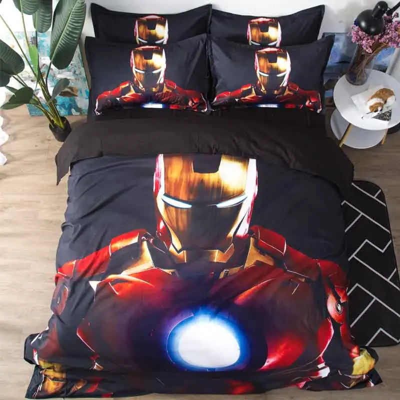 1 Комплект постельного белья с 3D Веном, Мстители Marvel, Железный человек, вспышка, двойное одеяло, королева, король, комплекты постельного белья, постельное белье - Цвет: 1