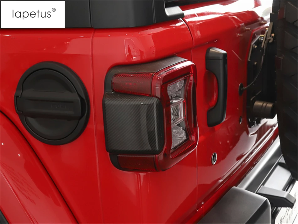

Lapetus Accessories Fit For Jeep Wrangler JL 2018 - 2022 ABS Rear Tail Trunk Lights Lamp Decoration Molding Cover Kit Trim