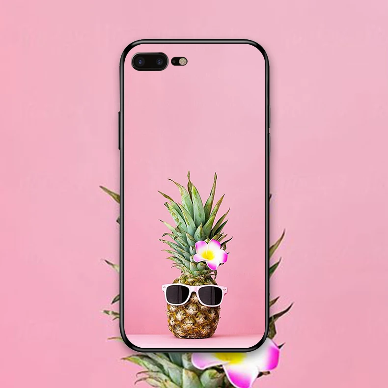 Забавный Мягкий силиконовый чехол для телефона из ТПУ с фруктами для iphone6 6S 7 8 Plus 5 5S SE чехол для телефона с ананасом для iphone XR XS X XSMAX 7 8plus