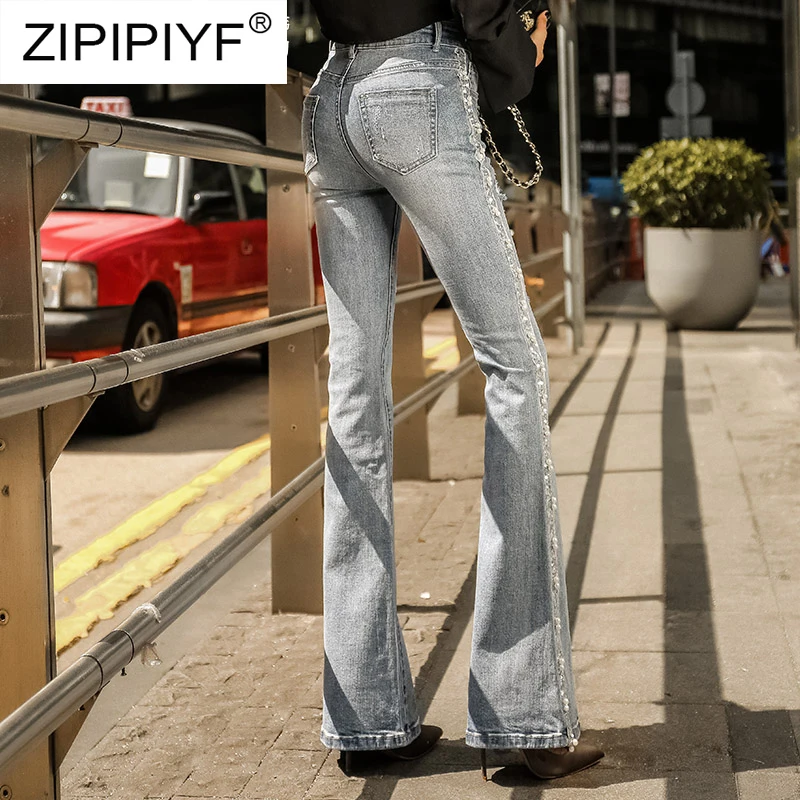 Новое поступление джинсы женские повседневные с высокой талией облегающие