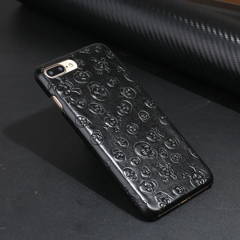 Чехол из натуральной кожи для Iphone 8 7 Plus Модный чехол с изображением пиратского черепа чехол из натуральной кожи для Iphone7 8 7 Plus чехол