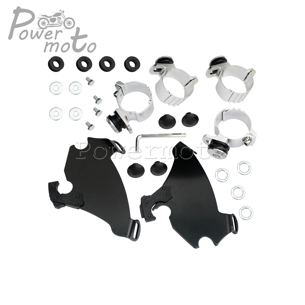 

Gauntlet Headlight Fairing Trigger Lock 35-41mm Fork Bracket Mount Kit for Harley Sportster Dyna Super Glide Low Rider FXD 86-16