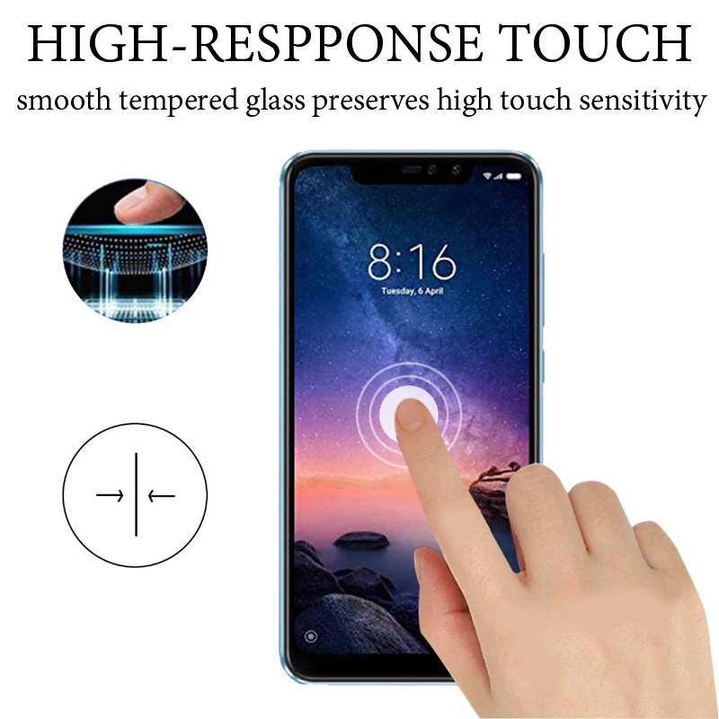 Защитное стекло на Xiaomi Redmi Note 6 pro 6pro Защитная пленка для экрана уход за кисоми siom