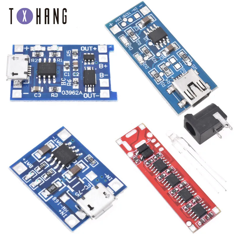 Micro/MINI USB 5 В 1A 18650 TP4056 модуль зарядного устройства литиевой батареи зарядная плата