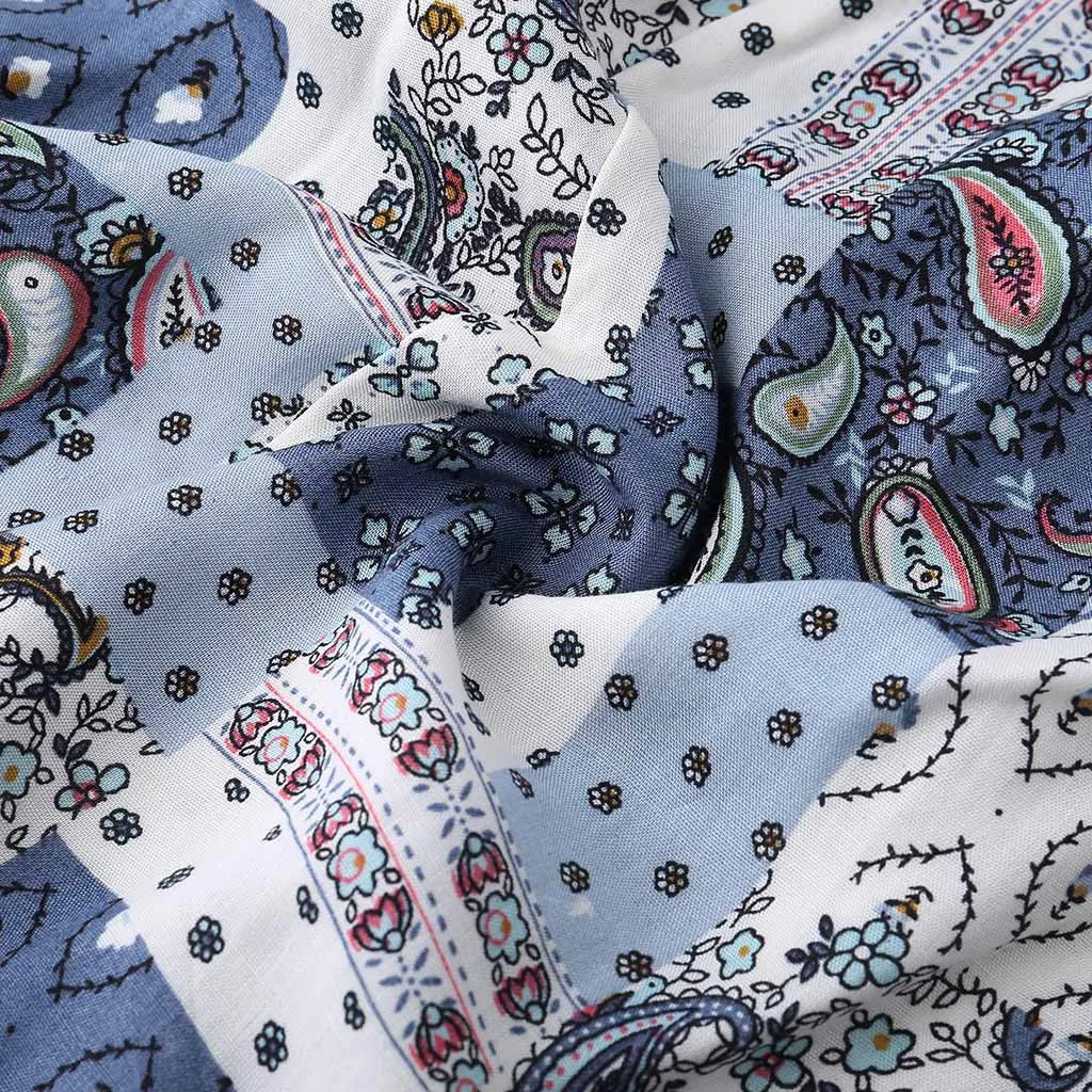 Сексуальный Повседневный шифоновый женский комбинезон на шнуровке с цветочным