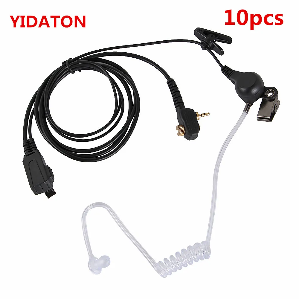 YIDATON 10pcs Earpiece Headset PTT for Motorola Portable Radio MTH800 MTH850 MTP850 MTS850 Earphone MTH600 MTH650 Walkie Talkie