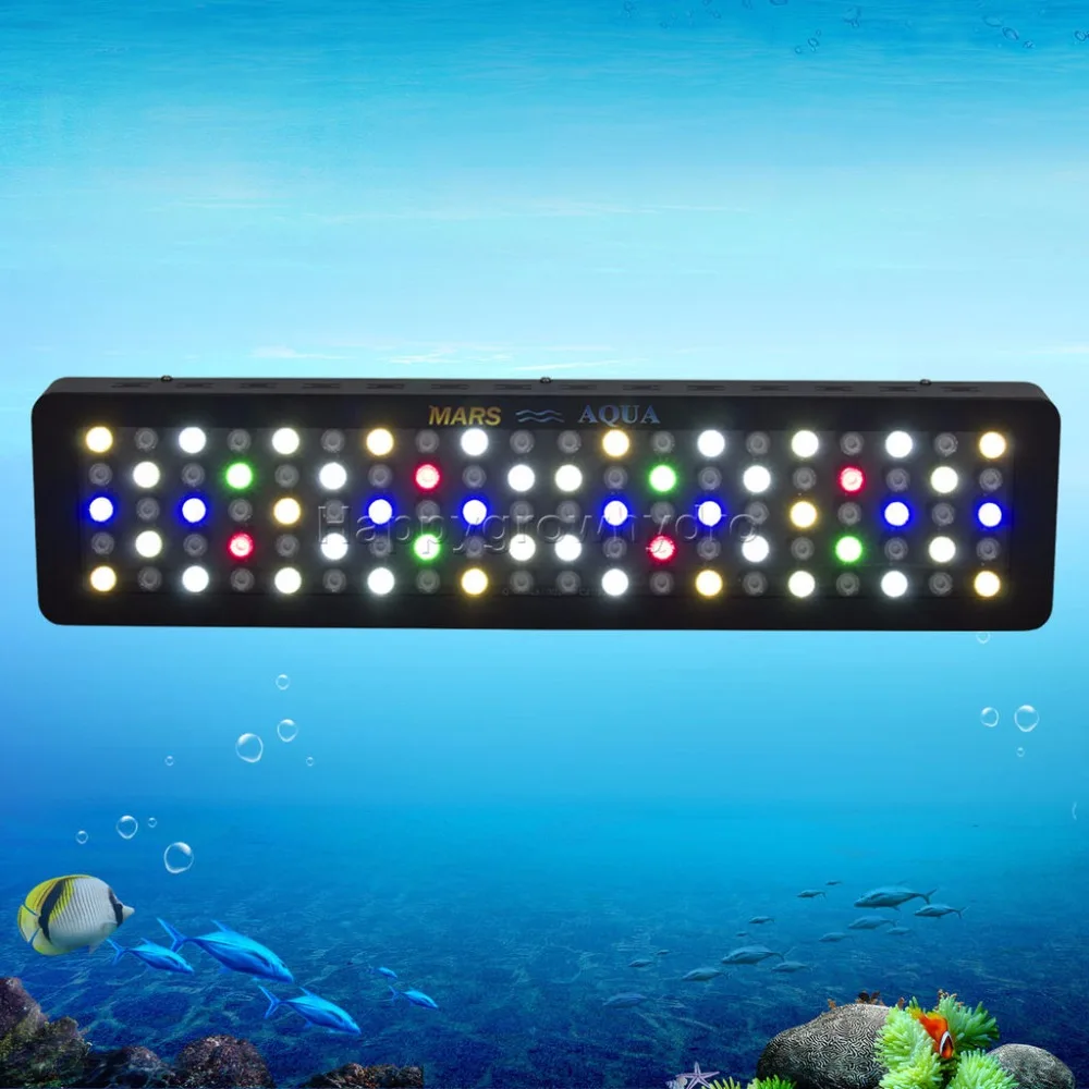 2 шт. MarsHydro диммируемая 300 Вт аквариумная светодиодная лампа полный спектр 3