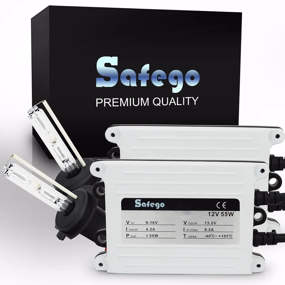 

Safego motor AC 12V 55W xenon HID kit Headlight bulbs H7 H11 H3 H4 H8 H9 H13 9004 9005 HB3 HB4 9006 9007 880 881 H27 6000K