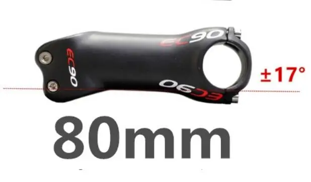 17 degrees 80mm Ec90 углеродный руль для велоспорта, шоссейный углеродный руль, стебли для велосипеда, велосипедный руль - Цвет: 17 degrees 80mm