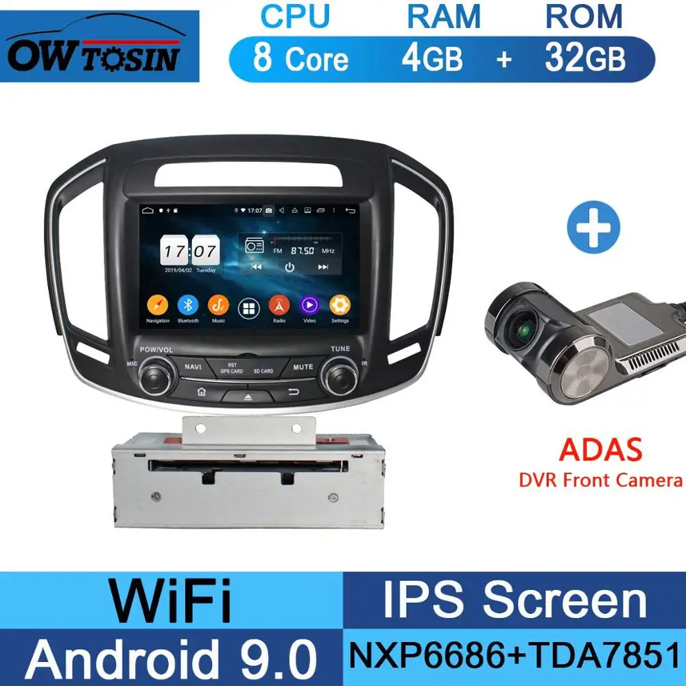 " ips 8Core 4G+ 64G Android 9,0 автомобильный DVD радио gps для Buick Regal Vauxhall Insignia/Opel Insignia DSP CarPlay - Цвет: 32G Adas Camera