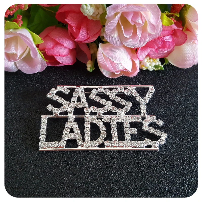 Роскошная хрустальная брошь ручной работы подарок SASSY LADIES булавка для лацкана с