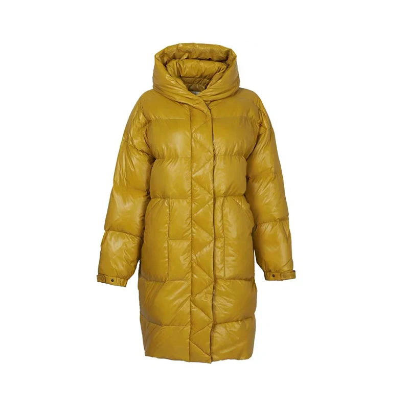 Пуховик, женский пуховик, зимнее пальто, abrigos mujer invierno, doudoune femme hiver, свободное, с капюшоном, толстое, длинное, корейское пальто w