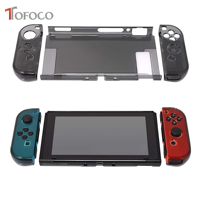 black Прозрачная задняя Сумка, защитный чехол, чехол для nintendo Switch NS NX, чехол s, чехол для kingd Switch, ультратонкая прозрачная сумка из поликарбоната - Цвет: black