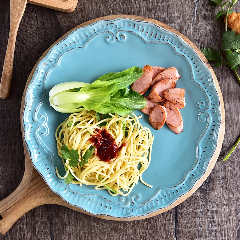 Керамика ужин Суповая тарелка чаша Кофе чашка лепестков разницы в западном стиле