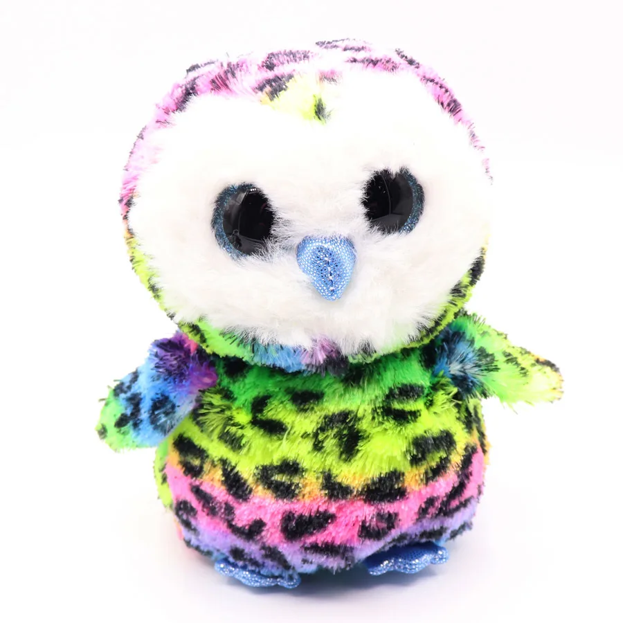 010 Ty Beanie Boos серый Кот плюшевая кукла девочка подарок на день рождения Единорог Сова собака лиса 15 см большие глаза Плюшевые животные и плюшевая кукла - Цвет: 010