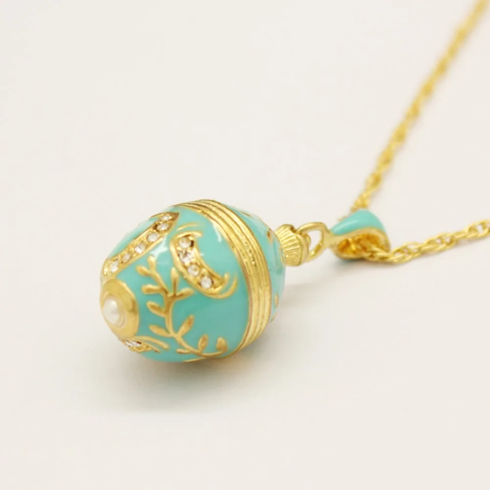 Ожерелье с подвеской в виде яйца голубого цвета | Украшения и аксессуары