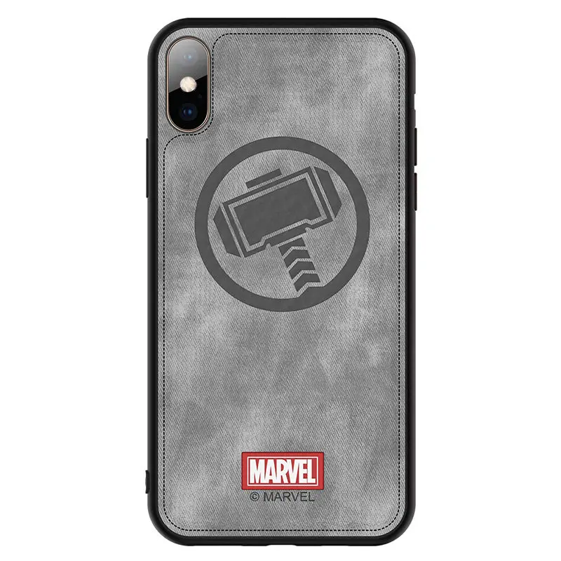 Thor Чехол для телефона Apple iphone 7 8 Plus X XR XS 11 Pro MAX Marvel Человек паук Капитан Америка противоударный тканевый чехол - Цвет: Thor
