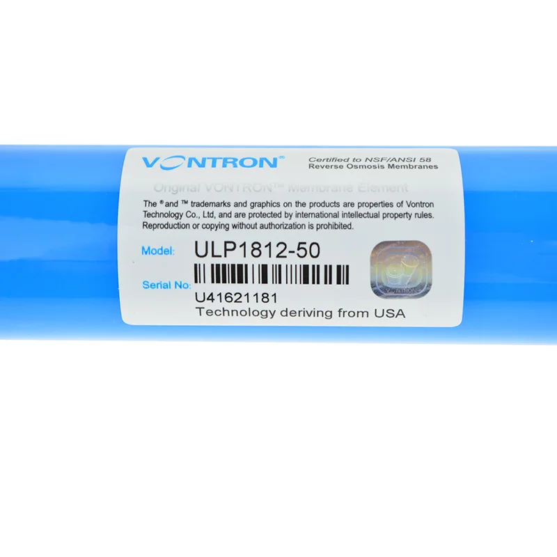 Vontron ULP1812 50 фильтр для жилой воды NSF используется gpd обратного осмоса|Картриджи