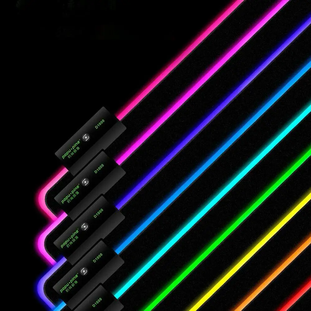 BEESCLOVER RGB Colorful LED Lighting Gaming Mouse Pad Mat for PC Laptop 350*250mm Gaming Mouse Pad Colorful LED Mouse Pad r25