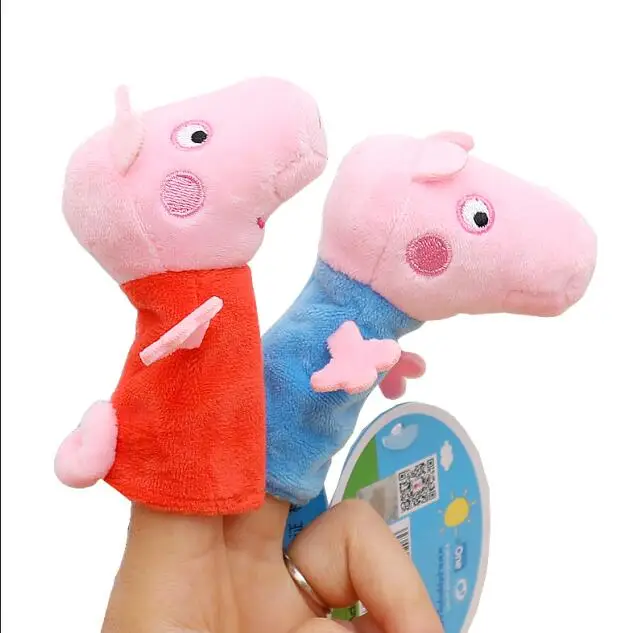 Горячая Распродажа 2 шт. натуральная со Свинкой Пеппой Палец Кукольный Peppa Джордж