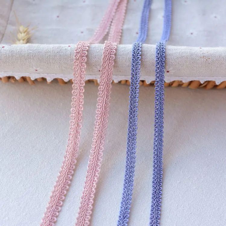 Новейшая Тюлевая кружевная ткань фиолетовая розовая отделка лента свадебная для