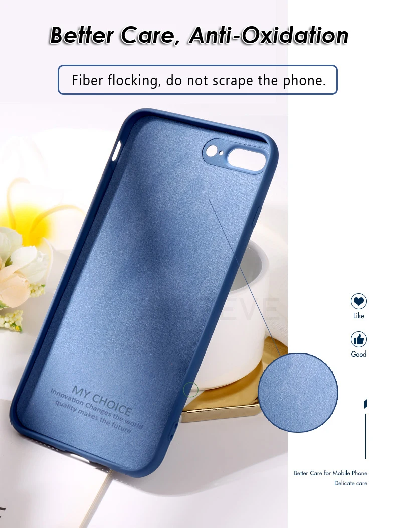ZROTEVE чехол для iPhone 8 7 6 S 6 S Plus чехол Роскошный жидкий силикон для Apple iPhone 8 Plus чехол гладкая Крышка для iPhone6 чехол s