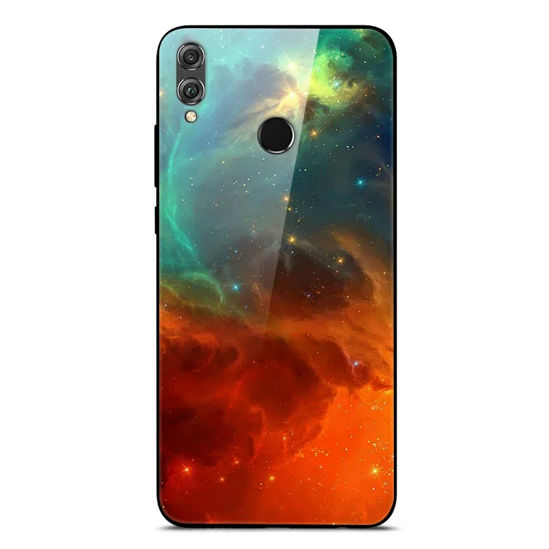 Закаленное Стекло чехол для huawei Honor 7C 7A Pro 7 A Y5 Lite Y6 Prime Y7 Y9 Y7 Y6 Pro Чехол Мягкий бампер задний Чехол