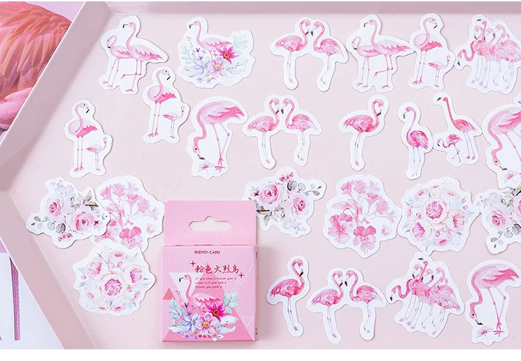 

45PCS/PACK Kawaii Cute Flamingo Sticker Marker Planner DIY Diary Decorate School Stickers Scrapbooking Bullet Journal sl1803