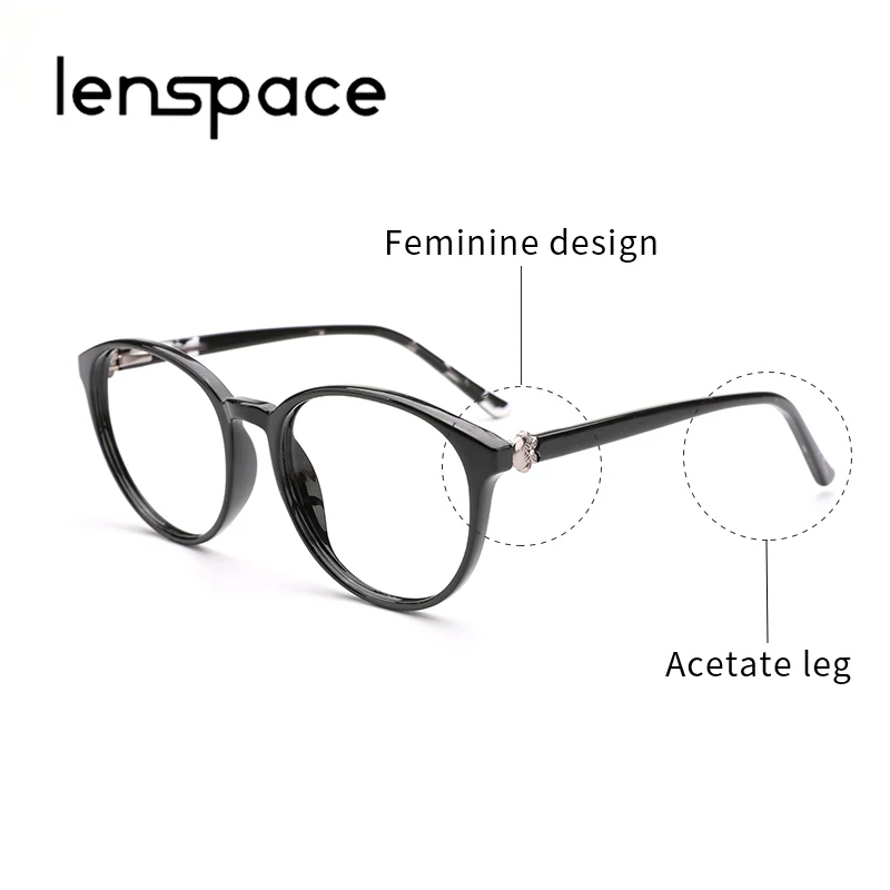 Lenspace 2018 женские очки оправа круглые по рецепту Оптическая Очки для близорукости