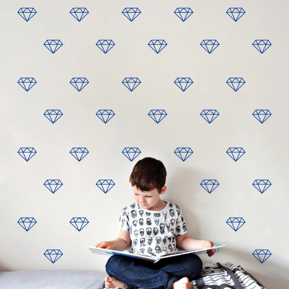 Геометрические бриллианты виниловые наклейки художественные на стену для