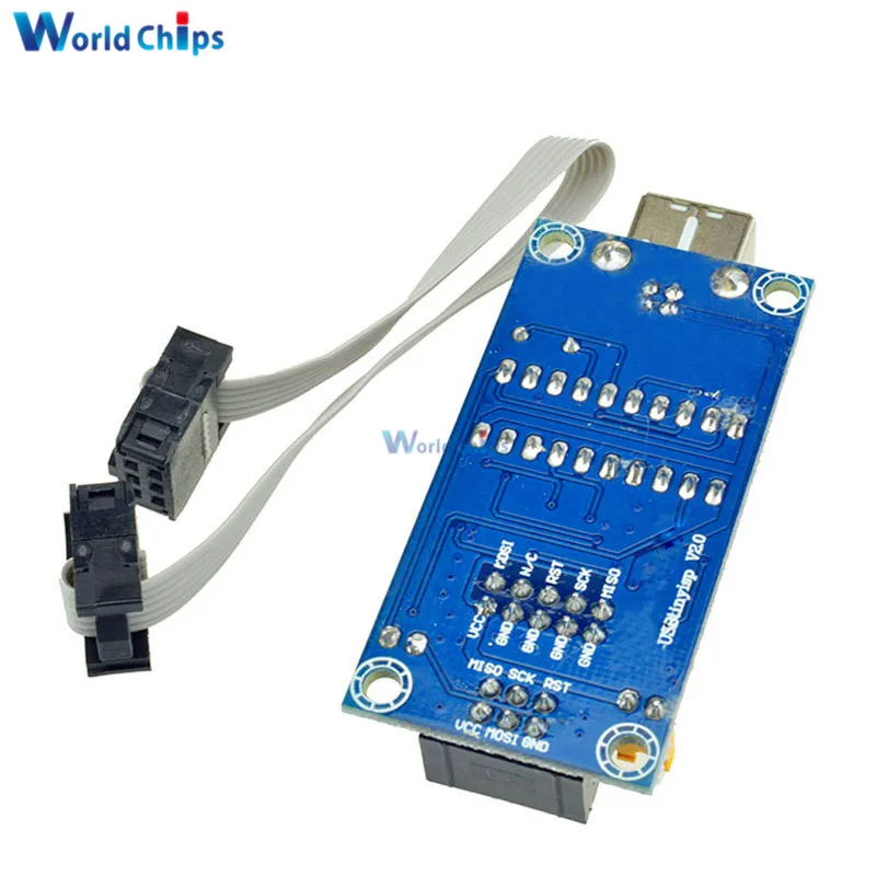 USBtinyISP AVR ISP программатор загрузчик для Arduino IDE Meag2560 UNO R3 с 10pin Кабель для программирования один