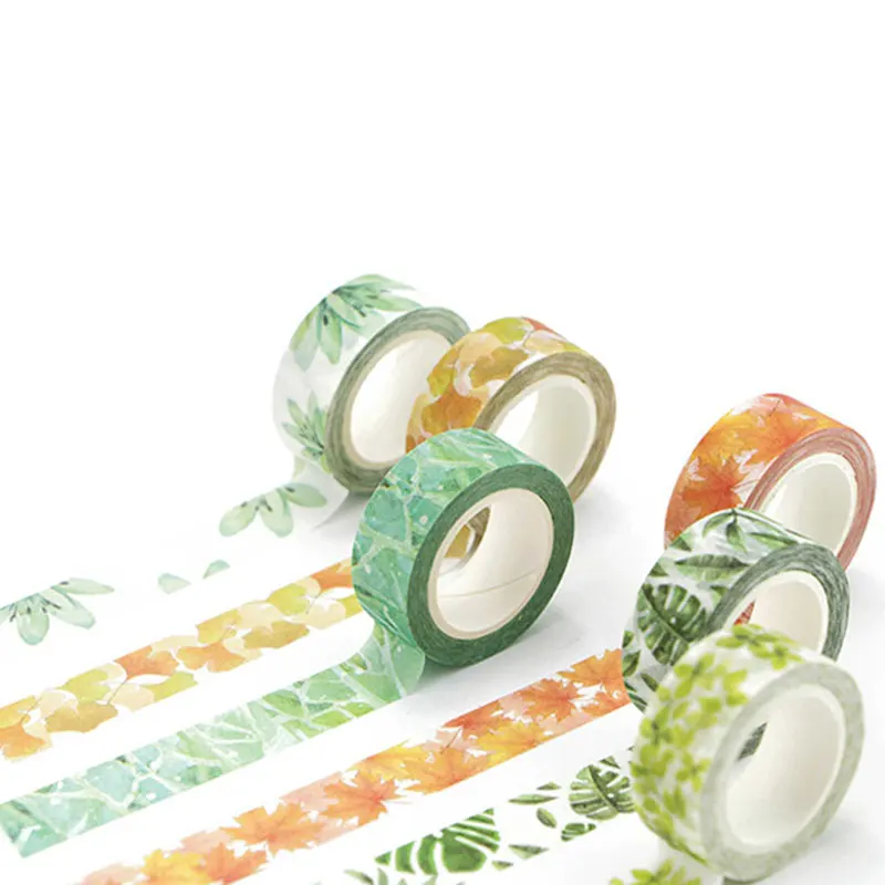 Серия зеленых растений 15 мм X 7 м Васи лента для детей сделай сам дневник Декор