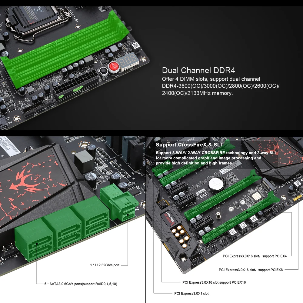 Распродажа красочная системная плата iGame Z270 Ymir-X для LGA1151 DDR4 ATX DDR4 SATA 3 USB 3,1 M.2 Порт двойной биос для ПК