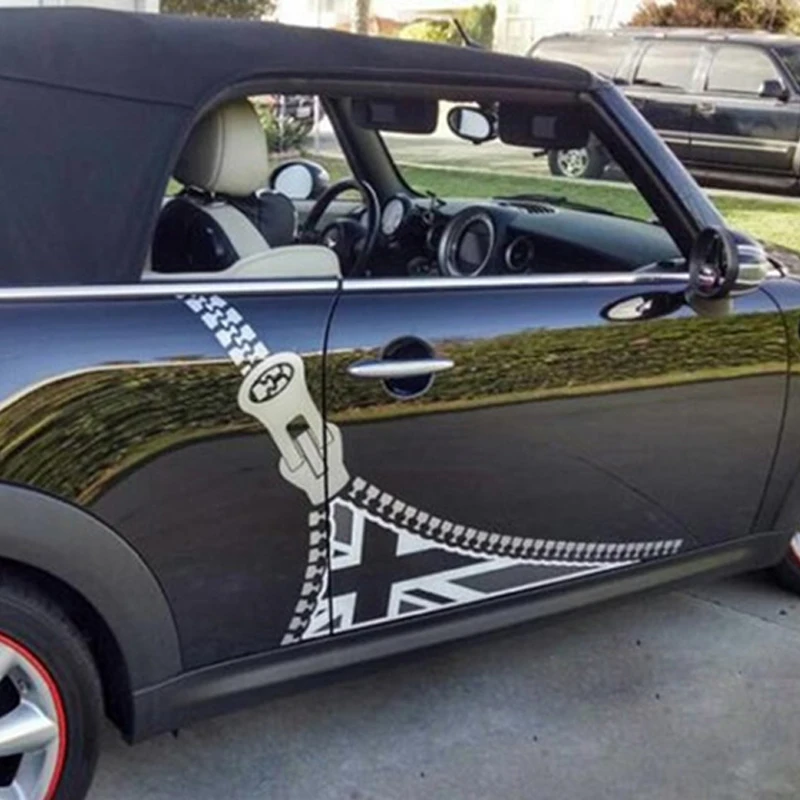 Наклейки на молнии боковые двери и мини Купера R55 R56 R60 F55 F56 F60|car styling|union jackcar stickers