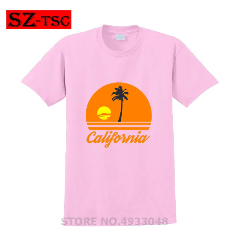 Famicom футболка California футболки "закат" негабаритная уличная футболка рубашка хлопок короткий рукав Забавный принт Женская футболка XXXL - Цвет: 23