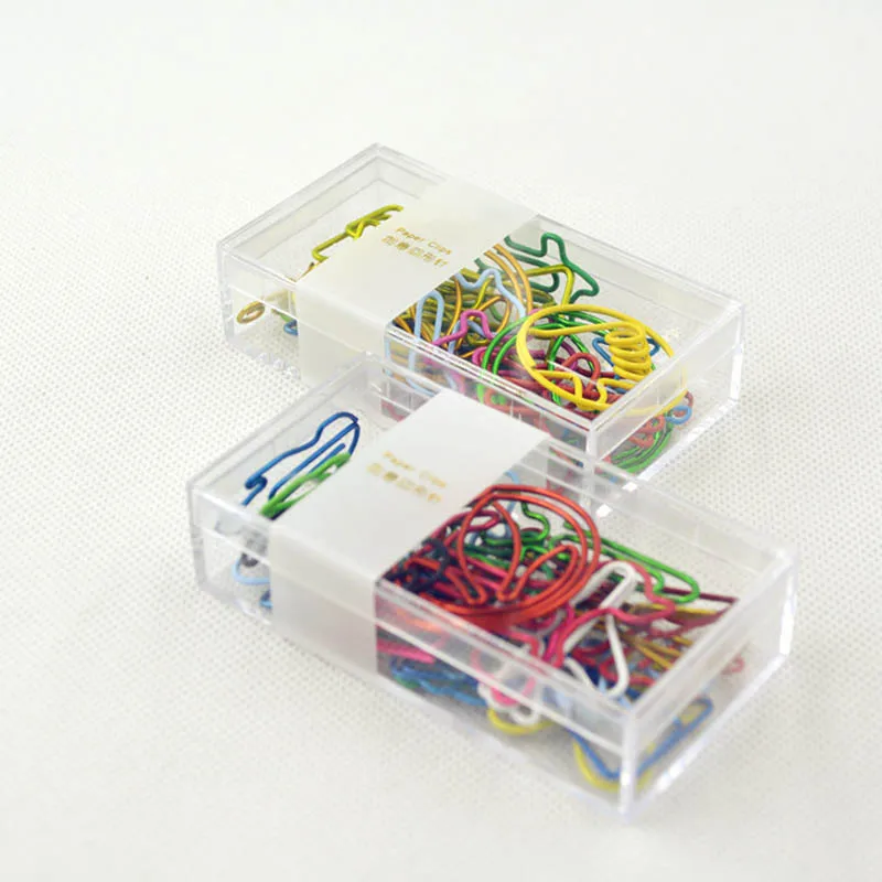 20 шт./кор. креативный цветной зажим для бумаги металлические зажимы в форме