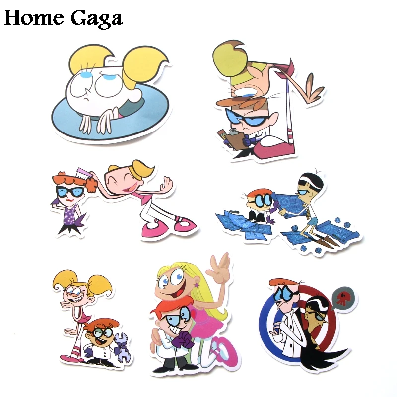 Homegaga 39 шт. Dexter's Lab Мультфильм Дети diy 90s художественный блокнот с рисунком телефона ноутбука велосипеда Скрапбукинг альбом наклейки стикер D1765