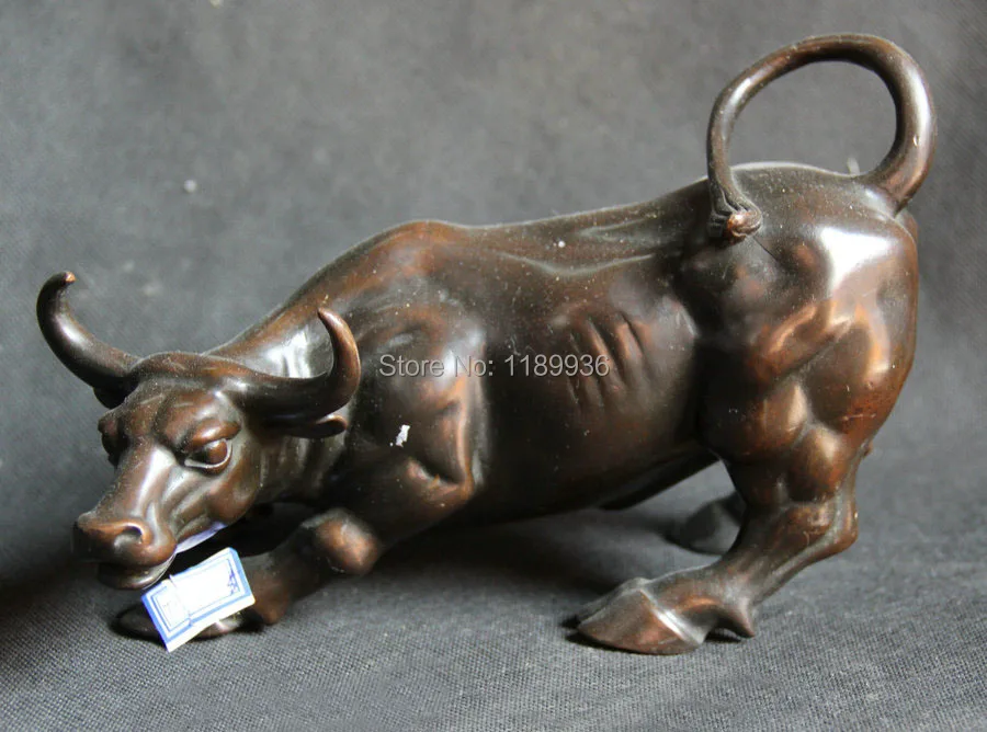 Бронзовая статуэтка быка из фэн шуй 9 дюймов|statue|statue animalstatue bronze |