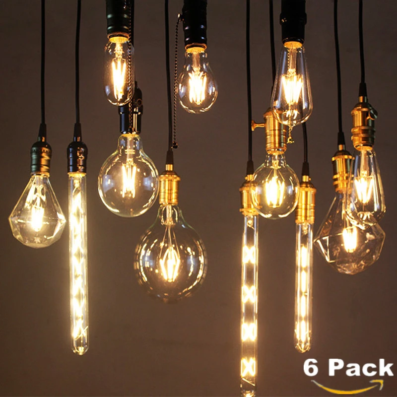 Винтажная Светодиодная лампа Эдисона C35 C35L E14 6 шт.|light bulb|bombillas ledled vintage |