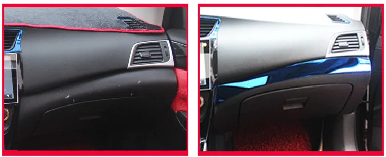 Для Nissan Sentra 2013- Высококачественная отделка рулевого колеса внутренняя отделка блестки Отделка приборной панели украшение автомобильные аксессуары