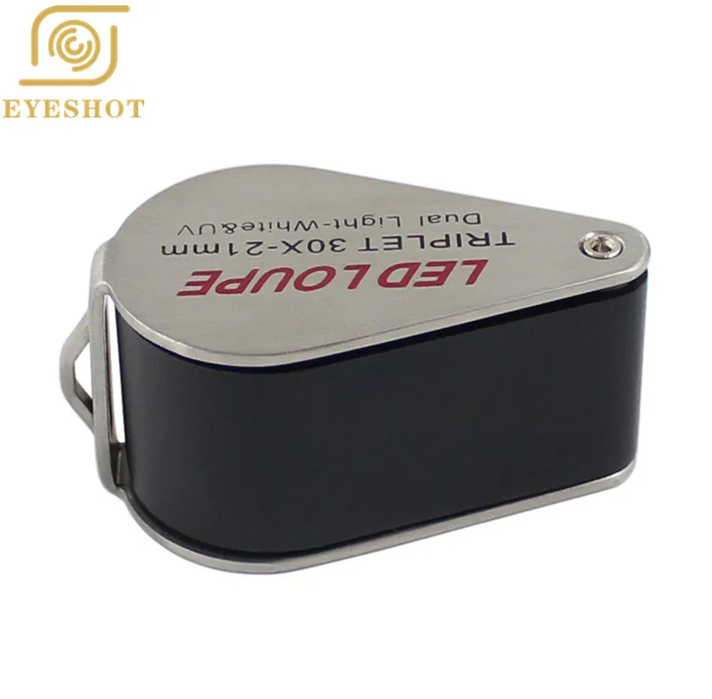 EYESHOT Мини 10X/20X/30X 30x-21mm Лупа тройное увеличительное ювелирное изделие глаз Стекло