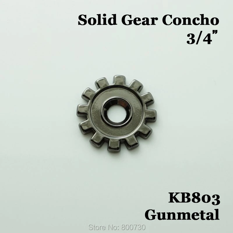 (KB803) 10 шт. 3/4 &quot(2 0 см) Цельная Шестерня стимпанк ободок Concho Leathercraft Gunmetal|gunmetal| |